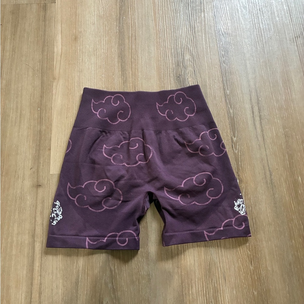 Purple Cloud Patterned Shorts